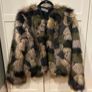 Bagatelle Multicolor Faux Fur Teddy Jacket